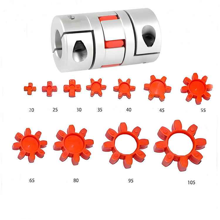 RSK-CPFC OEM High Strength Aluminum Alloy Jaw/Spider Flexible Shaft Couplings clamp type para sa Motor Transmission
